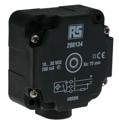 Produktfoto 1 von RS PRO M20 Induktiver Näherungssensor, Kubisch PnP / 200mA 75 mm, IP67 30 V dc