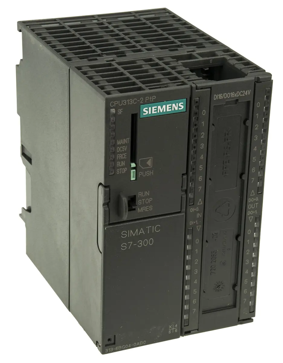 Produktfoto 1 von Siemens SIMATIC S7-300 SPS CPU, 16 (Digital) Eing. / 16 Digitaleing. Digital Ausg.Typ Digital Eing.Typ für Serie