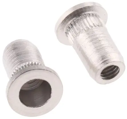 Produktfoto 1 von Böllhoff glatt Gewindeeinsatz Edelstahl, Flansch-Ø 7 mm, Bef.Loch-Ø 5 mm, 7 mm, für Tafelstärken von 1.5 mm, für