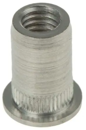 Produktfoto 1 von Böllhoff glatt Gewindeeinsatz Edelstahl, Flansch-Ø 9 mm, Bef.Loch-Ø 7 mm, 9 mm, für Tafelstärken von 1.5 mm, für