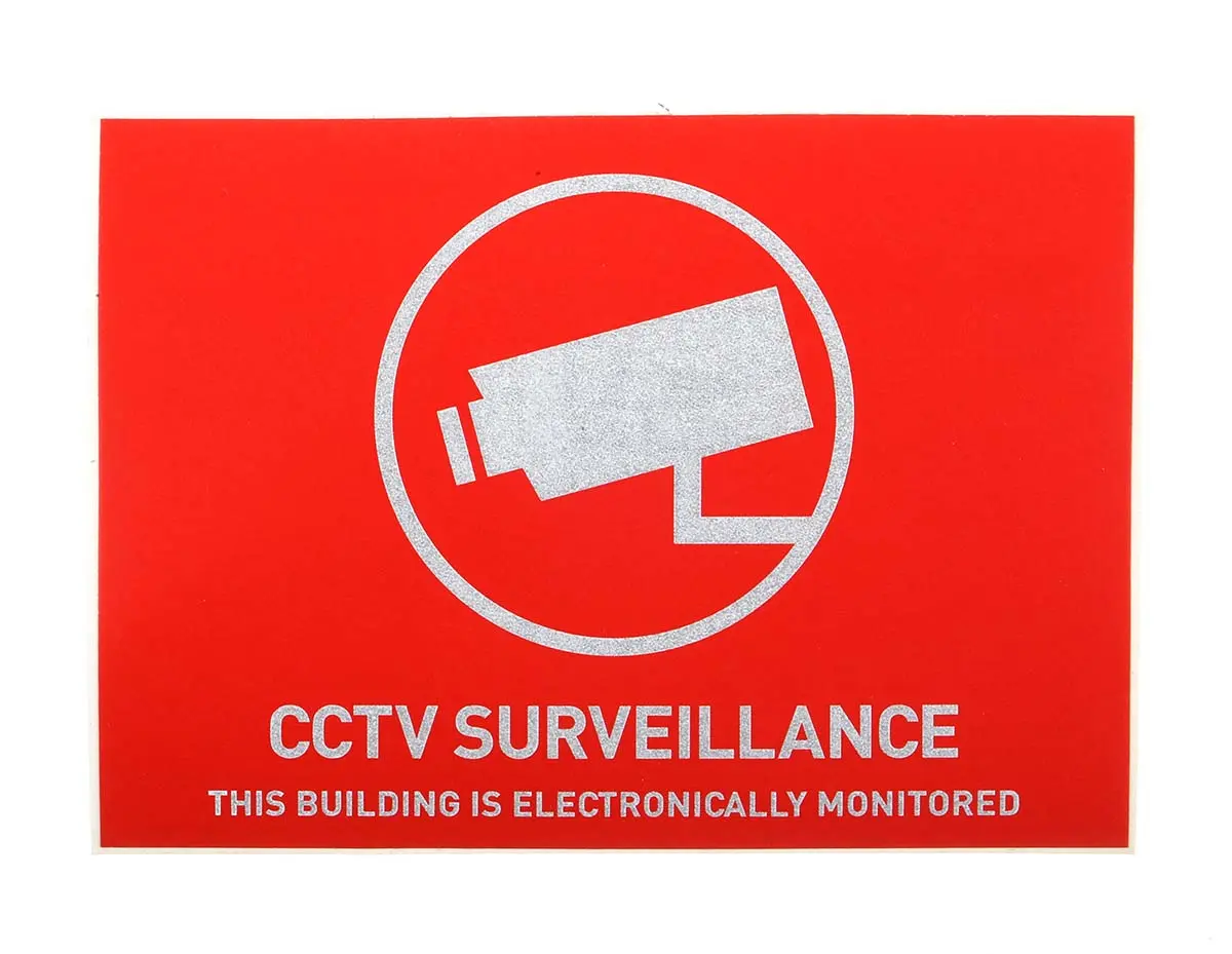 Produktfoto 1 von ABUS Security-Center Überwachungsaufkleber Englisch, CCTV Surveillance This Building Is Electronically Monitored, 52.5
