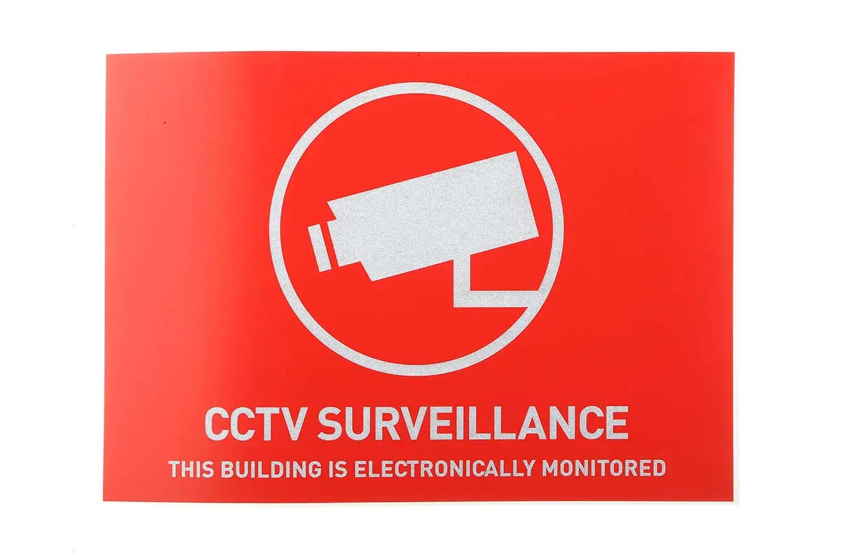 Produktfoto 1 von ABUS Security-Center CCTV-Sticker Englisch, CCTV Surveillance This Building Is Electronically Monitored, 105 mm x 148 mm
