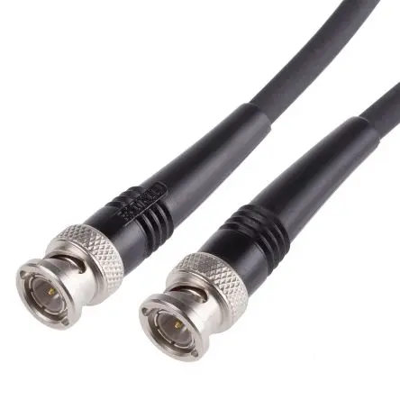 Produktfoto 1 von Radiall Cable Assembly Koaxialkabel Stecker, 75 Ω Stecker, 1 m, BNC / BNC, Schwarz