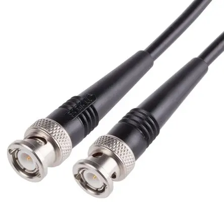 Produktfoto 1 von Radiall Cable Assembly Koaxialkabel Stecker, 50 Ω Stecker, 500 mm, BNC / BNC, Schwarz