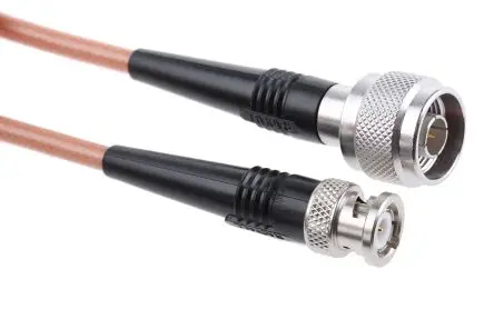 Radiall Cable Assembly Koaxialkabel Stecker, 50 Ω Stecker, 1 m, BNC / Typ N, Braun