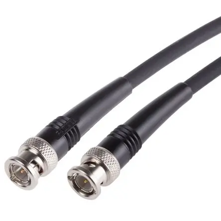 Produktfoto 1 von Radiall Cable Assembly Koaxialkabel Stecker, 75 Ω Stecker, 500 mm, BNC / BNC, Schwarz