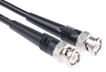 Produktfoto 1 von Radiall Cable Assembly Koaxialkabel Stecker, 50 Ω Stecker, 1 m, BNC / BNC, Schwarz