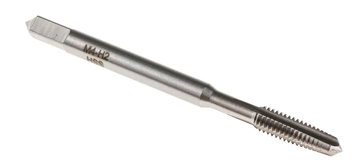 Produktfoto 1 von RS PRO Gewindebohrer Satz HSS Hand, Metrisch Gerade Nut, Rechtsgewinde, 3-teilig M4