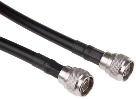 Produktfoto 1 von Radiall Cable Assembly Koaxialkabel Stecker, 50 Ω Stecker, 1 m, Typ N / Typ N, Schwarz