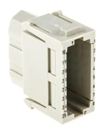 Produktfoto 1 von HARTING HAN Modular Modul für robusten Stromversorgungsstecker Buchse, 25-polig 5A, Kabel, Steckverbindermodul