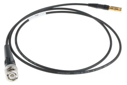 Produktfoto 1 von Radiall Cable Assembly Koaxialkabel Stecker, 50 Ω Stecker, 1 m, BNC / SMB, Schwarz