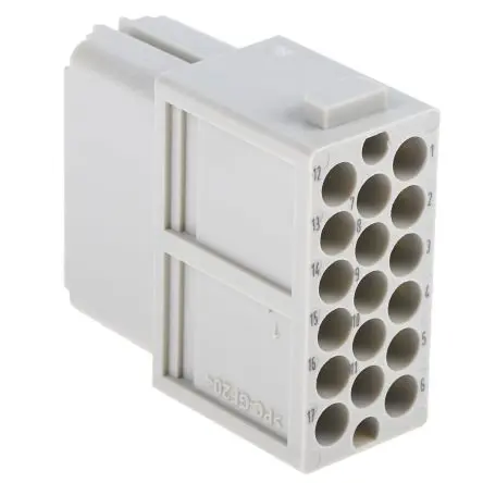 Produktfoto 1 von HARTING HAN Modular Modul für robusten Stromversorgungsstecker Buchse, 17-polig 10A, Kabel, Modul