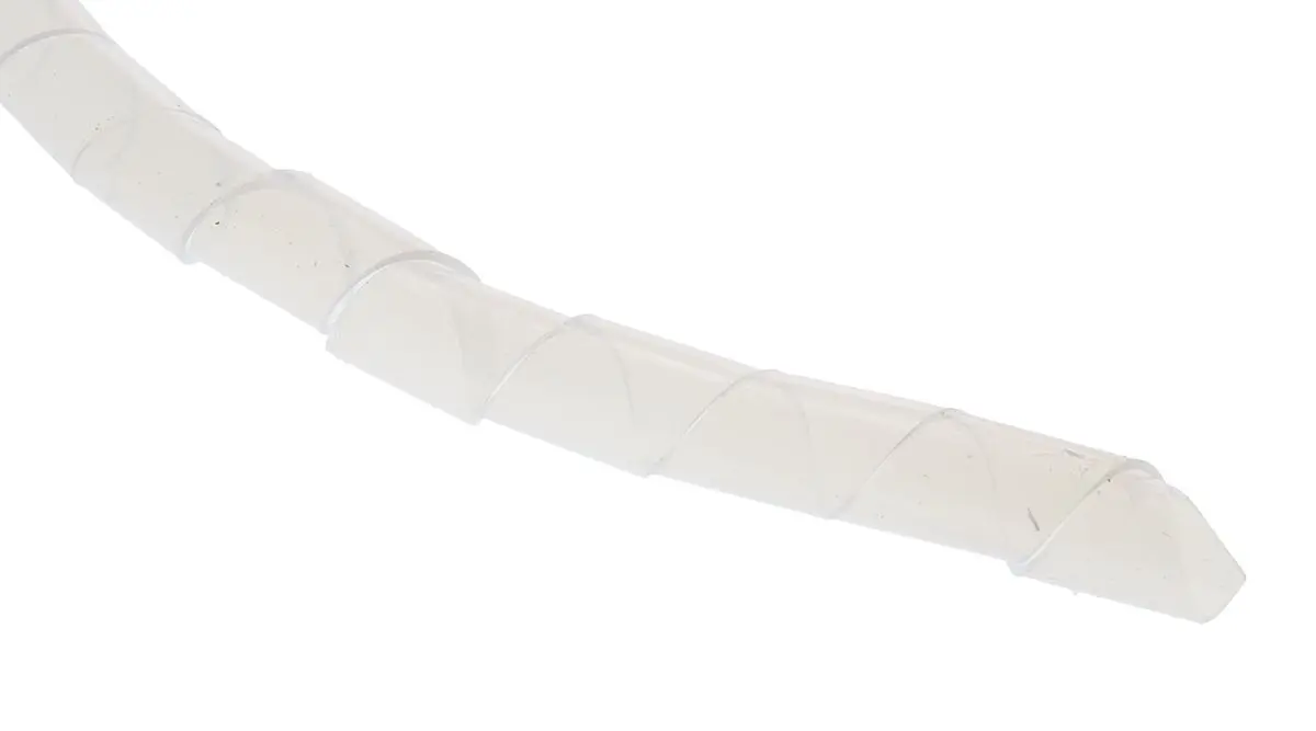 Produktfoto 1 von HellermannTyton SB Spiral-Kabelumwicklung / 10 mm Polytetrafluorethylen PTFE Natur, für Kabel-Ø 9 mm bis 100 mm, Länge 5