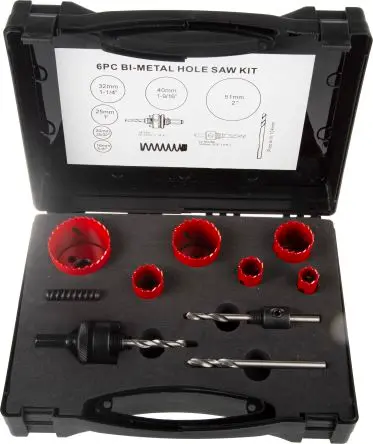 Produktfoto 1 von RS PRO, Ø 51 mm Bimetall Bohrer Zentrierbohrer inkl. 9-Stk.