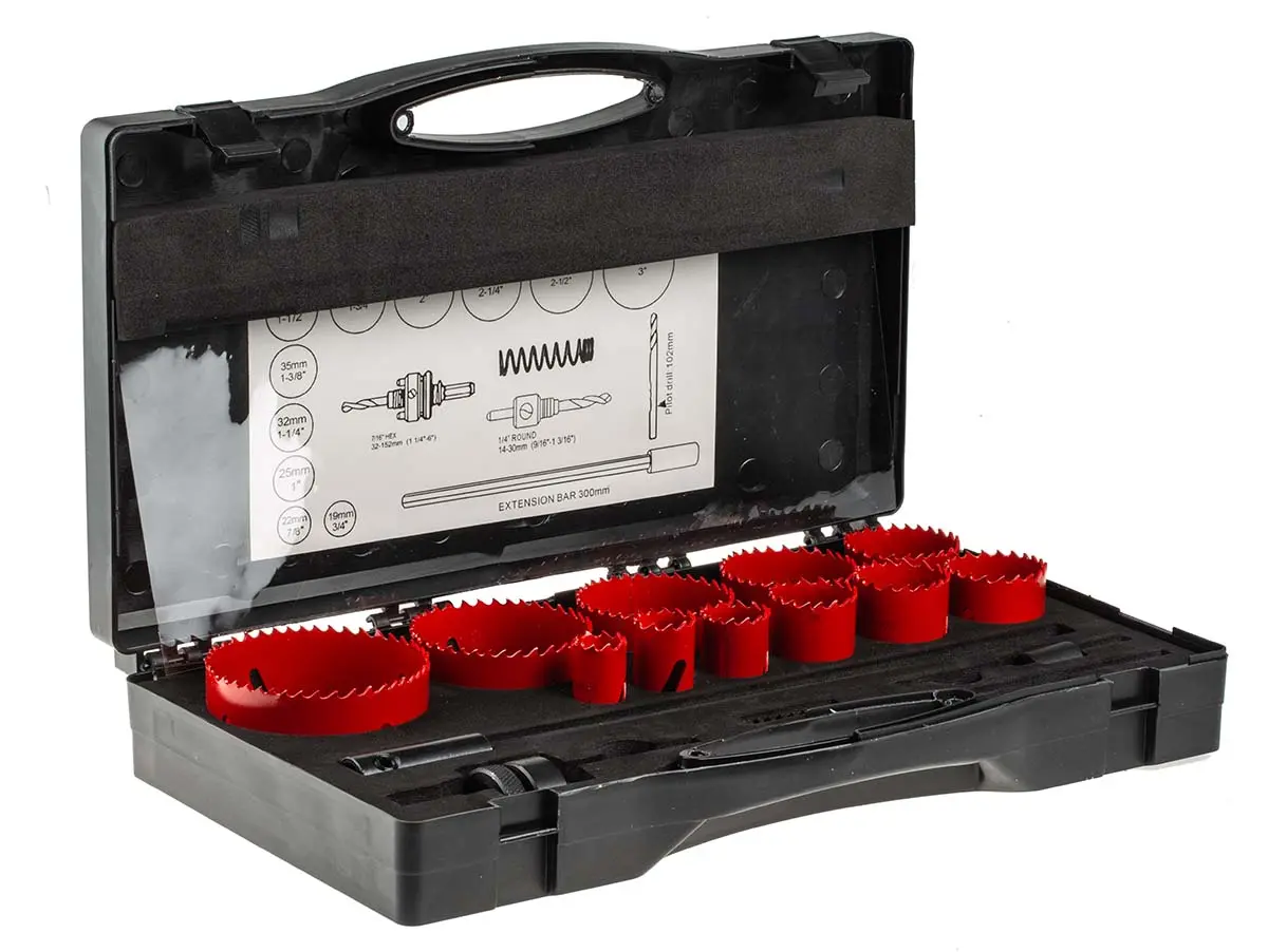 Produktfoto 1 von RS PRO Bimetall Lochsägensatz mit Zentrierbohrer, Ø 19 → 76mm 15-Stk.