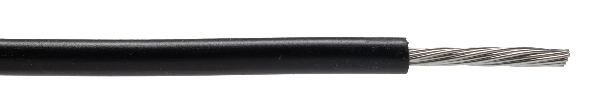 Produktfoto 1 von RS PRO Einzeladerleitung 16AWG, 16AWG 200m Schwarz PVC isoliert Ø 3mm 19/0.3mm Litzen