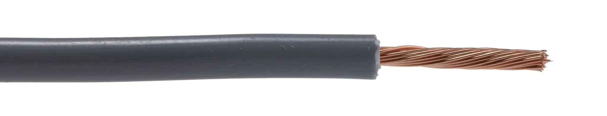 Produktfoto 1 von RS PRO Einzeladerleitung 1,5mm², 16AWG 100m Grau PVC isoliert Ø 3.4mm 30/0.25mm Litzen 2491X