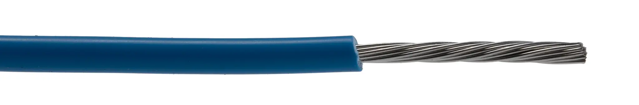 Produktfoto 1 von RS PRO Einzeladerleitung 1mm², 18AWG 100m Blau LSNH isoliert Ø 2.2mm 19/0.25mm Litzen