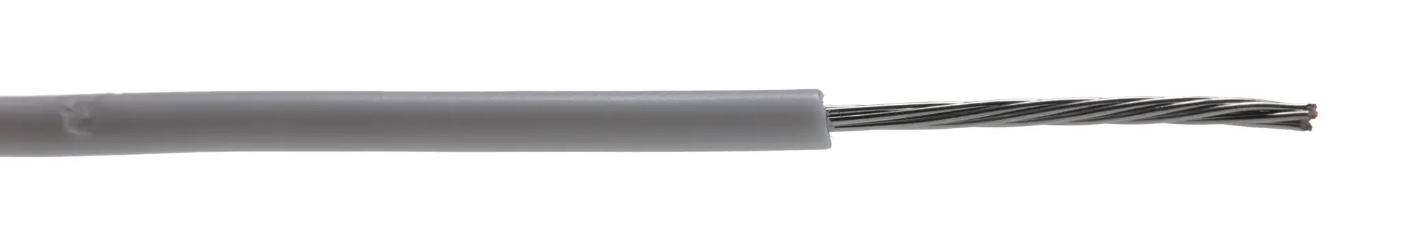 Produktfoto 1 von RS PRO Einzeladerleitung 22AWG, 22AWG 305m Weiß PVC isoliert Ø 1.65mm 7/0.25mm Litzen UL1007