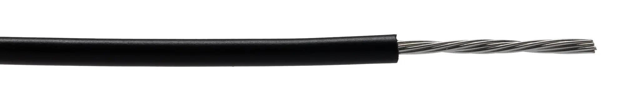 Produktfoto 1 von RS PRO Einzeladerleitung 20AWG, 20AWG 305m Schwarz PVC isoliert Ø 1.8mm 10/0.25mm Litzen UL1007