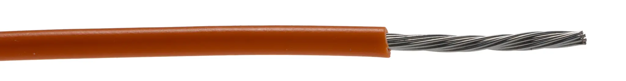 Produktfoto 1 von RS PRO Einzeladerleitung 18AWG, 18AWG 305m Orange PVC isoliert Ø 2mm 16/0.25mm Litzen UL1007