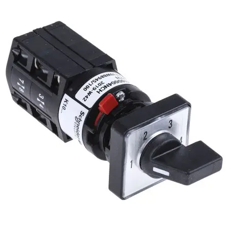 Produktfoto 1 von Schneider Electric Harmony K Nockenschalter 10 A, 1-phasig, 4-Stufen Griff Schraubanschlussklemme, 60 °-Wurfwinkel