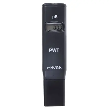 Produktfoto 1 von Hanna Instruments Leitfähigkeitstester, 0μS/cm bis 99μS/cm, ±2 % Batterie 0.1 μS/cm