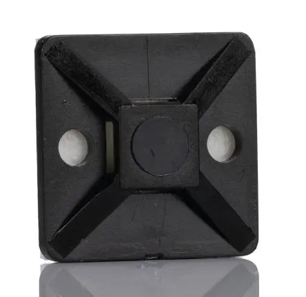 Produktfoto 1 von HellermannTyton MB Befestigungssockel, Nylon 6.6 Schwarz 28 mm x 5.4 mm Kabelbinder x 28mm für 4 mm