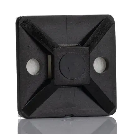 Produktfoto 1 von HellermannTyton MB Befestigungssockel, Nylon 6.6 Schwarz 19 mm x 4.1 mm Kabelbinder x 19mm für 3.1 mm