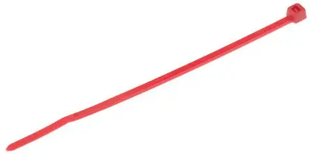 Produktfoto 1 von HellermannTyton T18R Nylon 6.6 Kabelbinder Nicht lösbar Rot 2.5mm x 100 mm