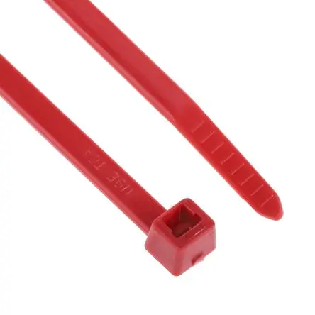 Produktfoto 1 von HellermannTyton T50R Nylon 6.6 Kabelbinder Nicht lösbar Rot 4.6mm x 200 mm