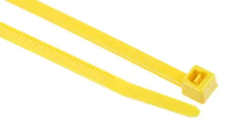 Produktfoto 1 von HellermannTyton T Nylon 6.6 Kabelbinder Nicht lösbar Gelb 3.5mm x 150 mm