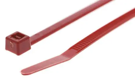 Produktfoto 1 von HellermannTyton T30R Nylon 6.6 Kabelbinder Nicht lösbar Rot 3.5mm x 150 mm