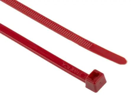 Produktfoto 1 von HellermannTyton LK2A Nylon 6.6 Kabelbinder Nicht lösbar Rot 4.6mm x 270 mm