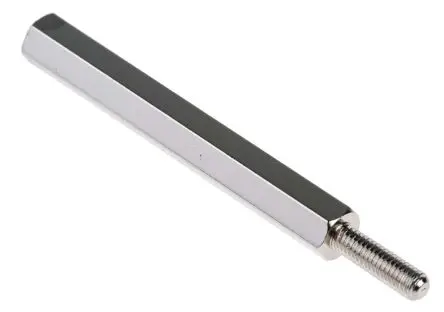 Produktfoto 1 von RS PRO Abstandhalter, Länge 40 mm, Gewindelänge 10 mm, Messing, Sechskant M3 M3, 5 mm 10 mm