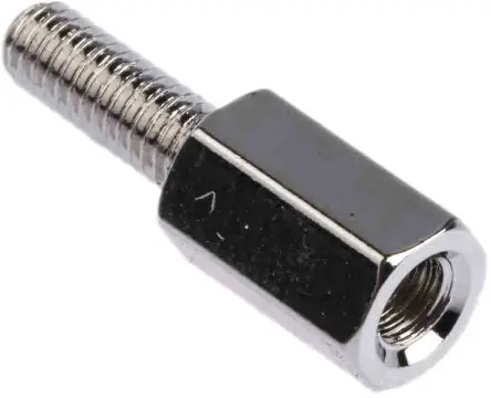 Produktfoto 1 von RS PRO Abstandhalter, Länge 8 mm, Gewindelänge 8 mm, Messing, Sechskant M3 M3, 5 mm 5 mm