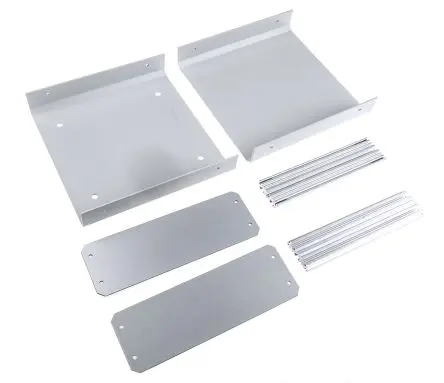 Produktfoto 1 von METCASE, Schalengehäuse, Grau, Aluminium, IP40 65 mm, 180 mm, 185 mm, Unicase