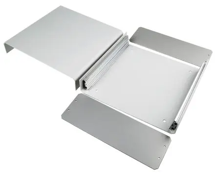 Produktfoto 1 von METCASE, Schalengehäuse, Grau, Aluminium, IP40 90 mm, 250 mm, 260 mm, Unicase