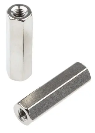Produktfoto 1 von RS PRO Abstandhalter, Länge 25 mm, Messing, Sechskant M4 M4, 7 mm 10 mm