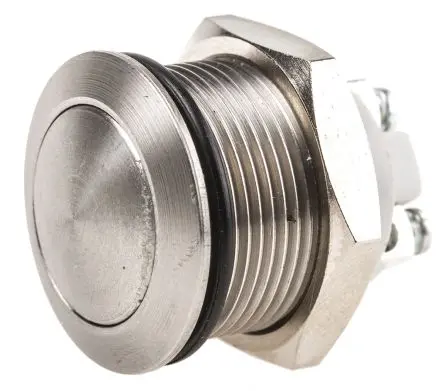 Produktfoto 1 von APEM Druckschalter Tastend Schraubanschlussklemme Ø 19.2 mm, SPST / 2A, IP65