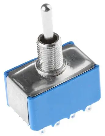 Produktfoto 1 von APEM Panel Kippschalter 4-poliger Schließer, Ein-Aus-Ein, 30 V dc, 250 V ac, 4A, Lot