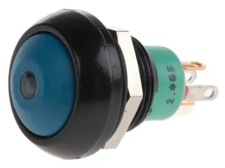 Produktfoto 1 von APEM IP Druckschalter Grün Beleuchtet Tastend Panel Ø 13.6 mm, SPST / 5A 28 V dc, IP67