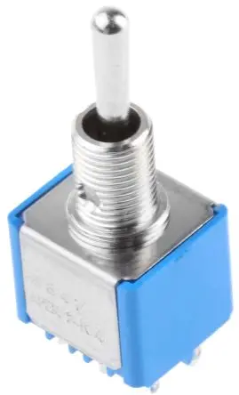 Produktfoto 1 von APEM Panel Kippschalter 2-poliger Wechsler, Ein-Aus-Ein, 30 V dc, 250 V ac, 4A, Lot