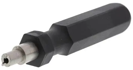 Produktfoto 1 von Sifam Schwarz Potentiometer mit Knopf Ø 29 mm, Axial Schaft 6 mm