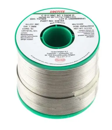 Multicore Draht Lötzinn bleifrei 99.3 %Sn 0 %Pb 0.7 %Cu, 227 °C, Ø 1.2 mm / 500 g