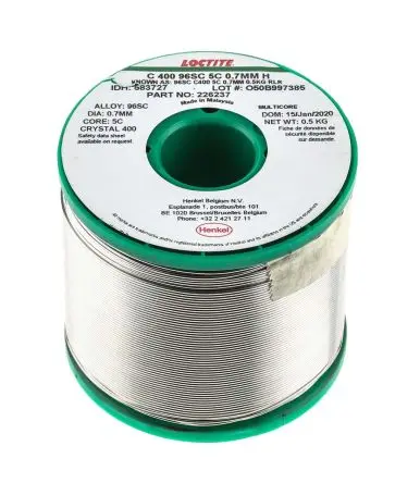 Produktfoto 1 von Multicore Draht Lötzinn bleifrei 95.5 %Sn 0 %Pb 0.7 %Cu 3.8 %Ag, 217 °C, Ø 0.7 mm / 500 g