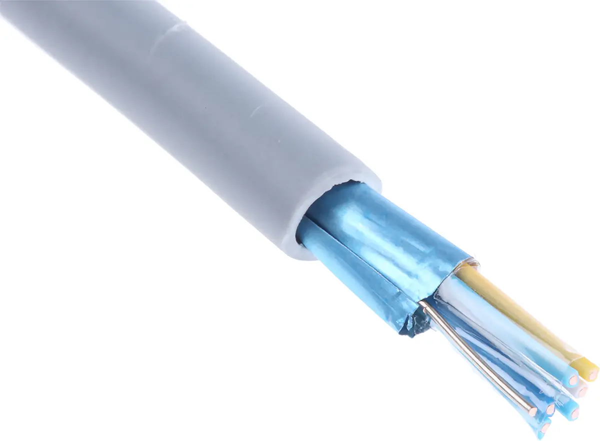 Produktfoto 1 von CAE Groupe Telefonkabel Flammhemmend 1 Beige, Grau 6-adrig 100 m Polyvinylchlorid, 0.51 mm