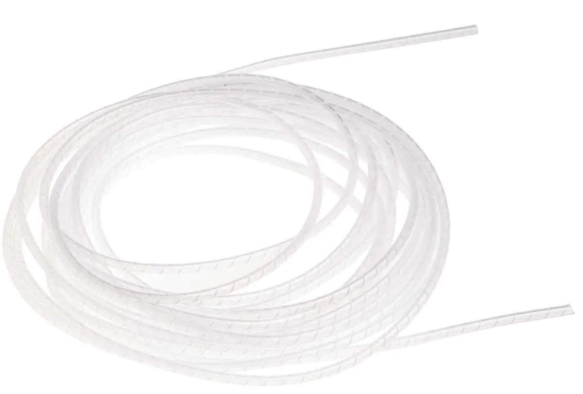 Produktfoto 1 von RS PRO Spiral-Kabelumwicklung / 3 mm Polyethylen Natur, für Kabel-Ø 1.5 mm bis 10 mm, Länge 5 m