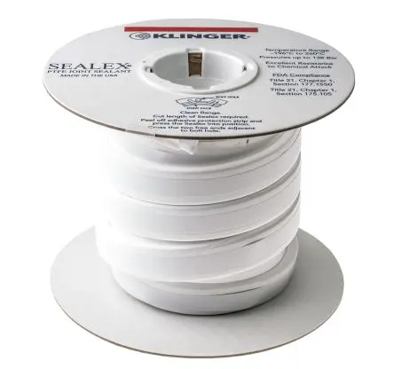 Produktfoto 1 von Klinger PTFE Band Weiß, 7 mm x 20mm, Länge 5 m, -200 °C → 250 °C