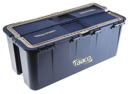 Produktfoto 1 von Raaco Kunststoff Werkzeugbox Grau, L. 474 mm B. 239 H. 190 mm, 1.7